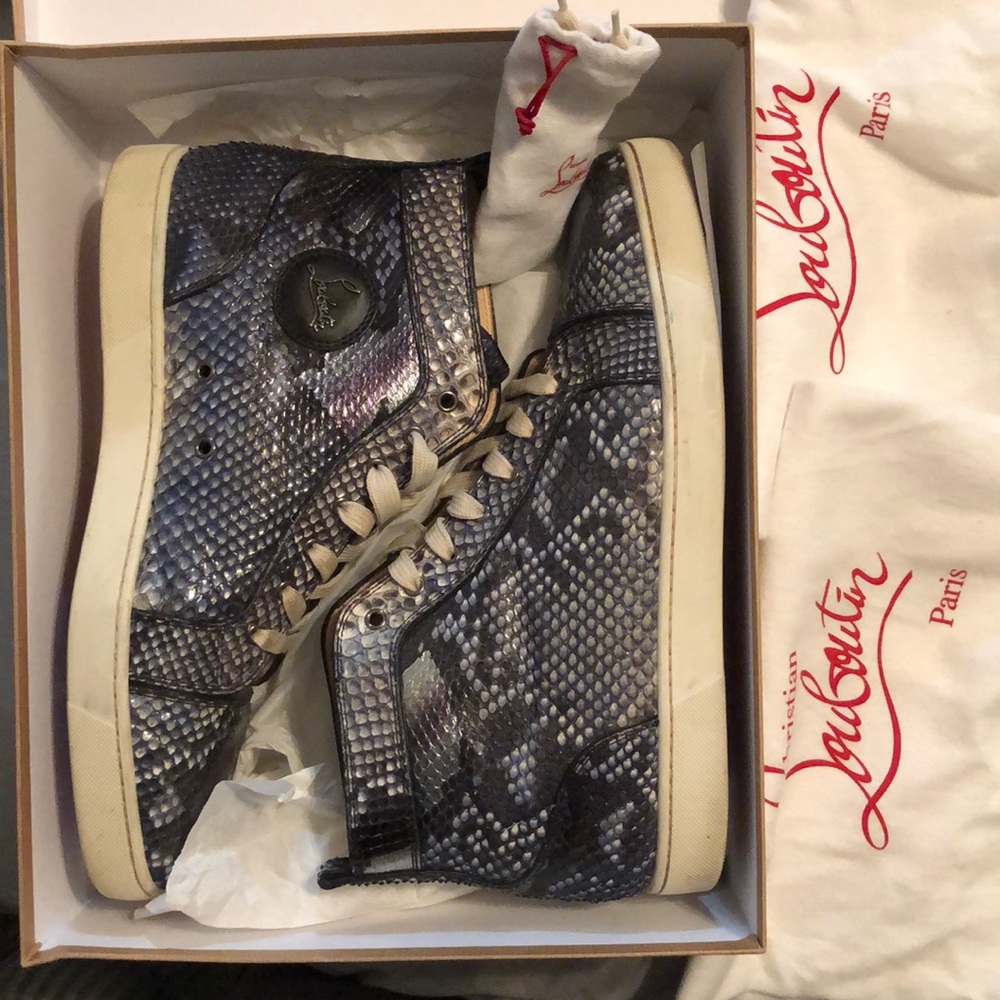 Christian Louboutin Louis Flat Python Pesce